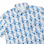 Star Wars R2D2 Pattern Hawaiian Shirt with Pocket - Star Wars Button Down Shirt