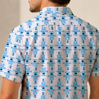 Star Wars R2D2 Pattern Hawaiian Shirt with Pocket - Star Wars Button Down Shirt