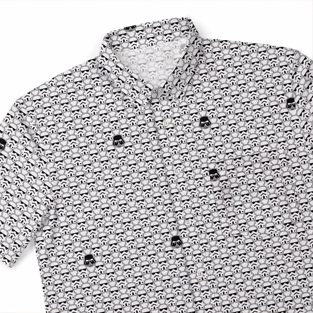 Star Wars Troopers Vader Icon Hawaiian Shirt with Pocket - Star Wars Button Down Shirt