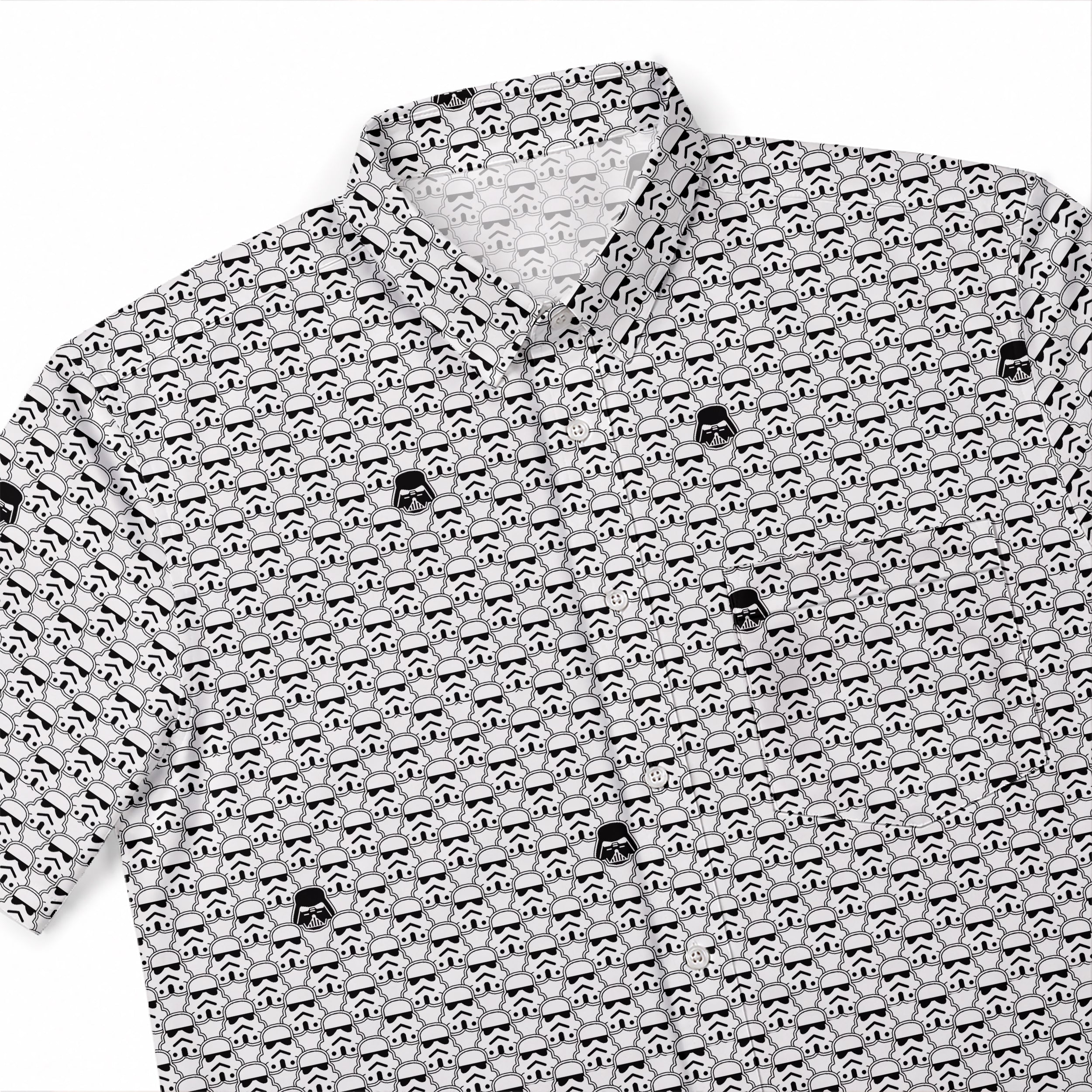Star Wars Troopers Vader Icon Hawaiian Shirt with Pocket - Star Wars Button Down Shirt
