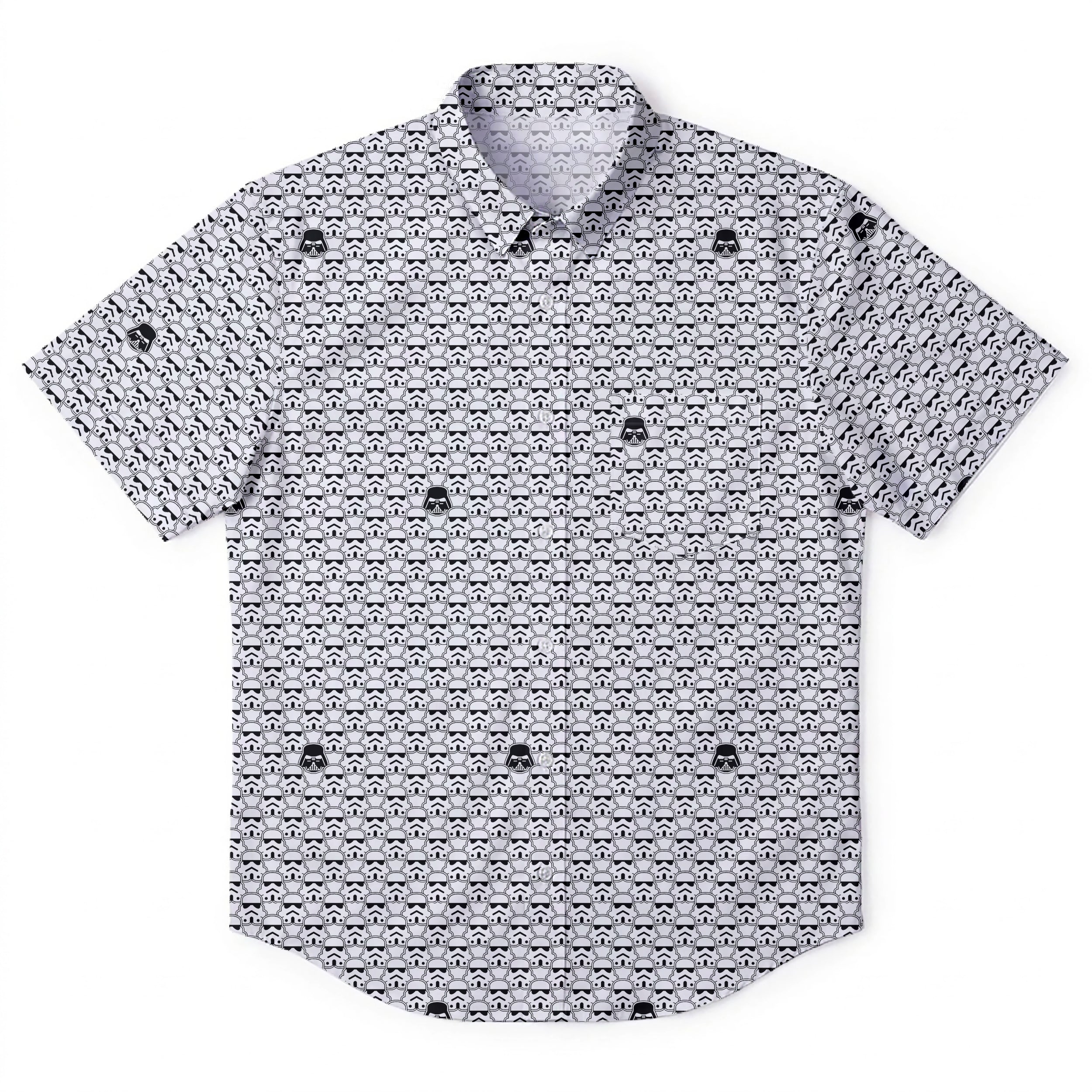 Star Wars Troopers Vader Icon Hawaiian Shirt with Pocket - Star Wars Button Down Shirt