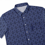 X-Wing Starfighter Pattern Hawaiian Shirt with Pocket - Star Wars Button Down Shirt