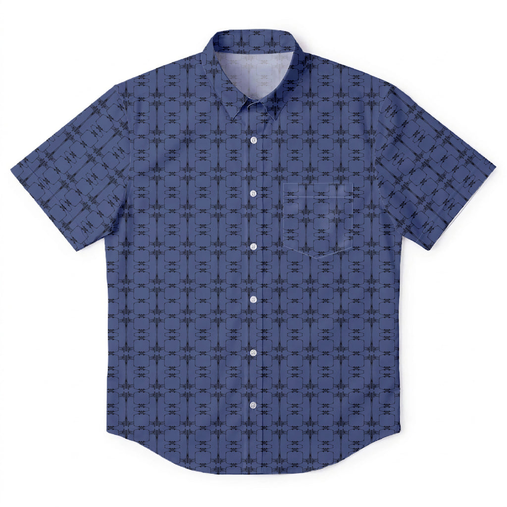 X-Wing Starfighter Pattern Hawaiian Shirt with Pocket - Star Wars Button Down Shirt