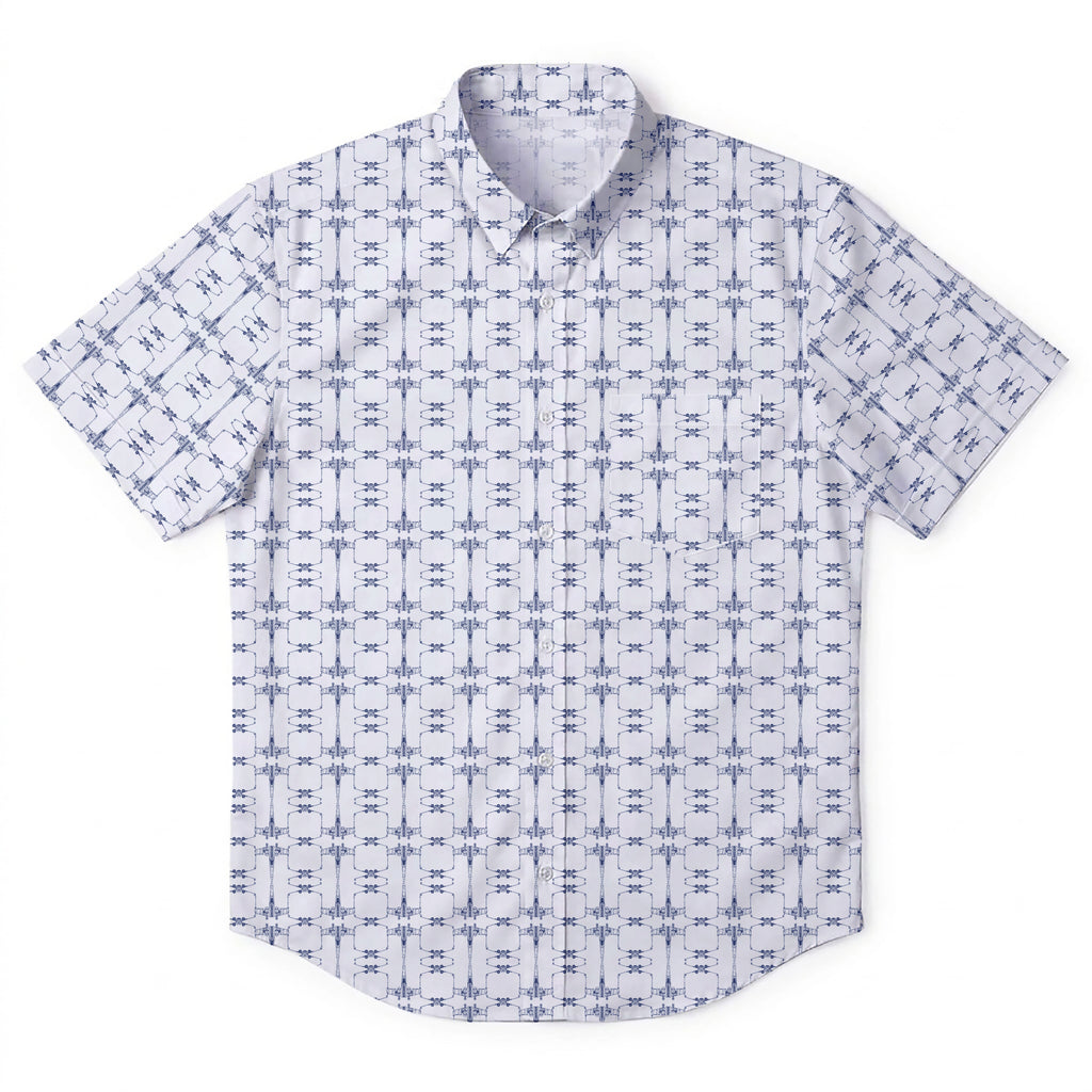 X-Wing Starfighter Pattern Hawaiian Shirt with Pocket - Star Wars Button Down Shirt