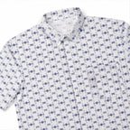 Galactic X-Wing Starfighter & TIE Fighter Pattern Hawaiian Shirt with Pocket - Galactic Button Down Shirt