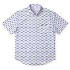 X-Wing Starfighter & TIE Fighter Pattern Hawaiian Shirt with Pocket - Star Wars Button Down Shirt