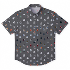 Galactic Troopers Helmets Hawaiian Shirt with Pocket - Galactic Button Down Shirt