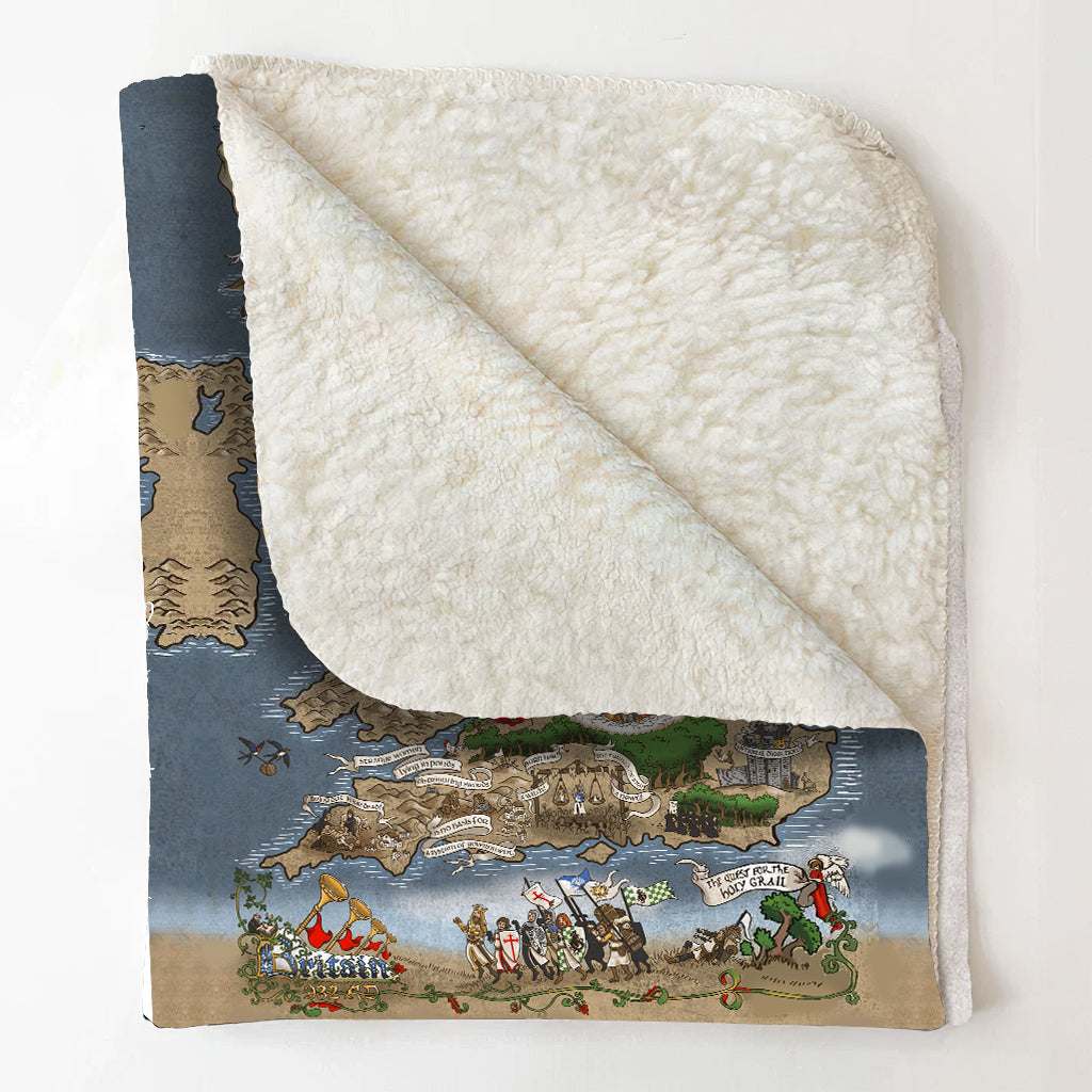 Monty Python And The Holy Grail Journey Blanket - Classic Comedy Movie Sherpa Blanket Gift for Fans