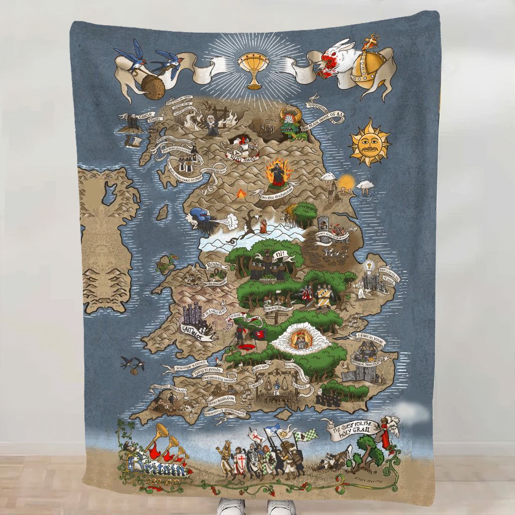 Monty Python And The Holy Grail Journey Blanket - Classic Comedy Movie Sherpa Blanket Gift for Fans