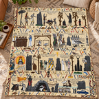 Monty Python And The Holy Grail Bayeux Tapestry Blanket - Classic Comedy Movie Sherpa Blanket Gift for Fans