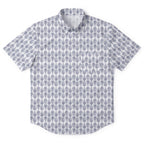 Millennium Falcon & Star Destroyer Pattern Hawaiian Shirt with Pocket - Galactic Button Down Shirt