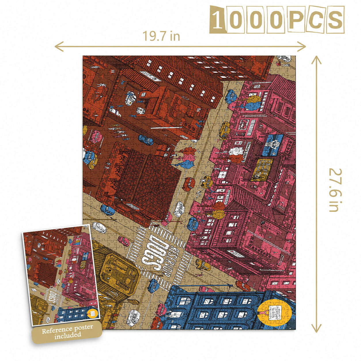 Resevoir Dogs Isometric 1000 Pieces Puzzle - Movie Isometric Puzzle Gift