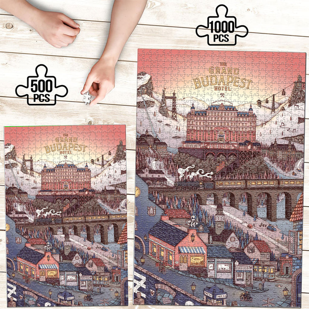 The Grand Budapest Hotel Isometric 1000 Pieces Puzzle - Movie Isometric Puzzle Gift