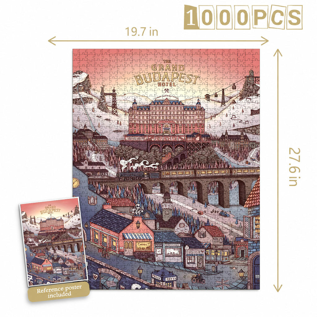 The Grand Budapest Hotel Isometric 1000 Pieces Puzzle - Movie Isometric Puzzle Gift