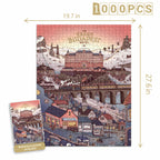 The Grand Budapest Hotel Isometric 1000 Pieces Puzzle - Movie Isometric Puzzle Gift