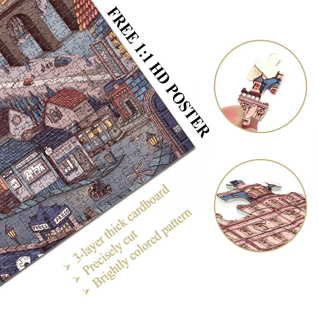 The Grand Budapest Hotel Isometric 1000 Pieces Puzzle - Movie Isometric Puzzle Gift