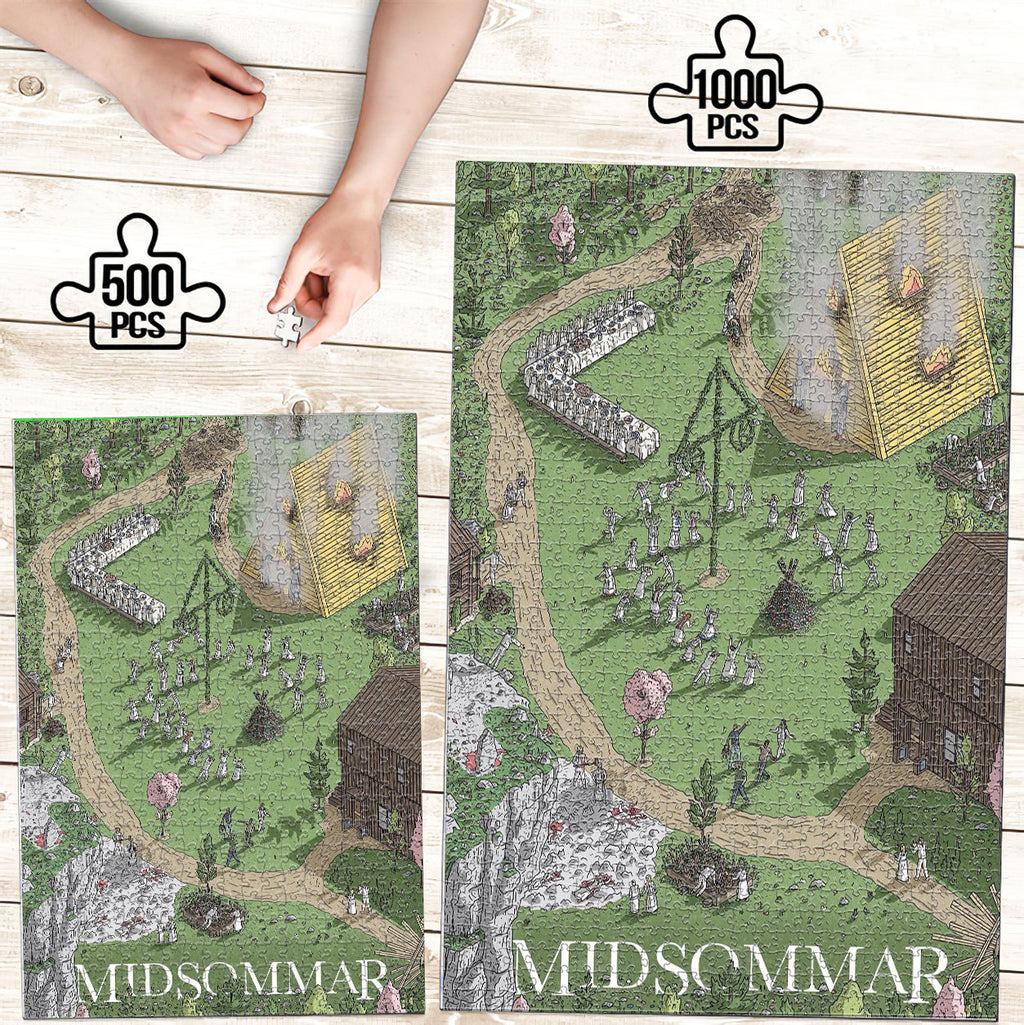 Midsommar Isometric 1000 Pieces Puzzle - Movie Isometric Puzzle Gift