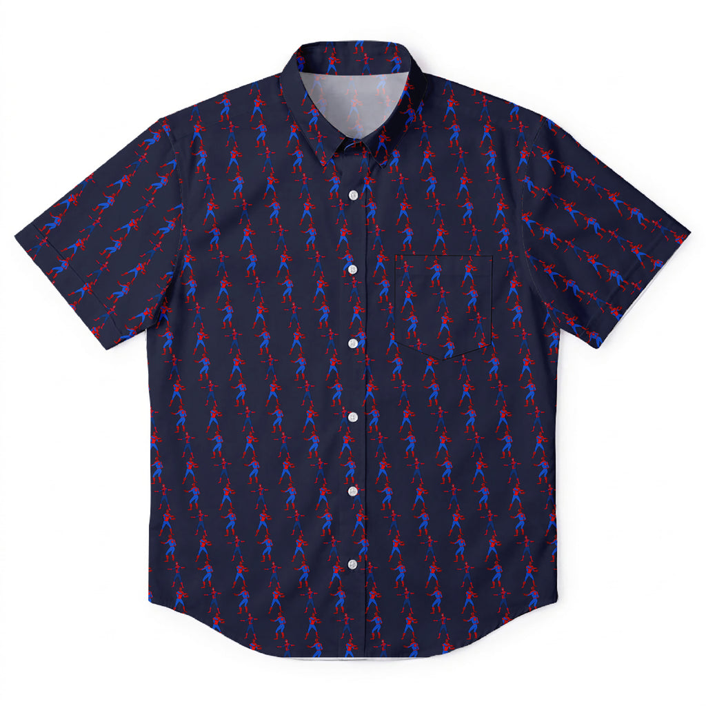 Spider Meme Hawaiian Shirt with Pocket - Button Down Shirt