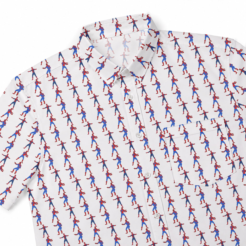 Spider Meme Hawaiian Shirt with Pocket - Button Down Shirt