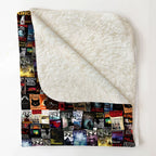 Stephen King Books Cover Christmas Blanket - Horror Movie Sherpa Blanket Gift for Fans