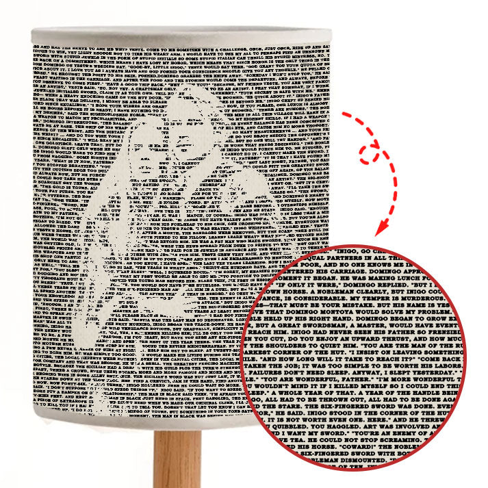 Literature Princess Bride Fabric Lamp - Romance Movie Home Decor Gift for Fans