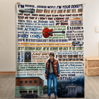 Back To The Future Quote Christmas Blanket - Sci-fi Movie Sherpa Blanket Gift for Fans
