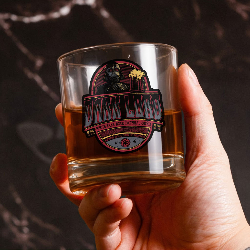 Dark Lord Stout Whiskey Glass - Personalized Old Fashioned 11OZ Scotch Glass
