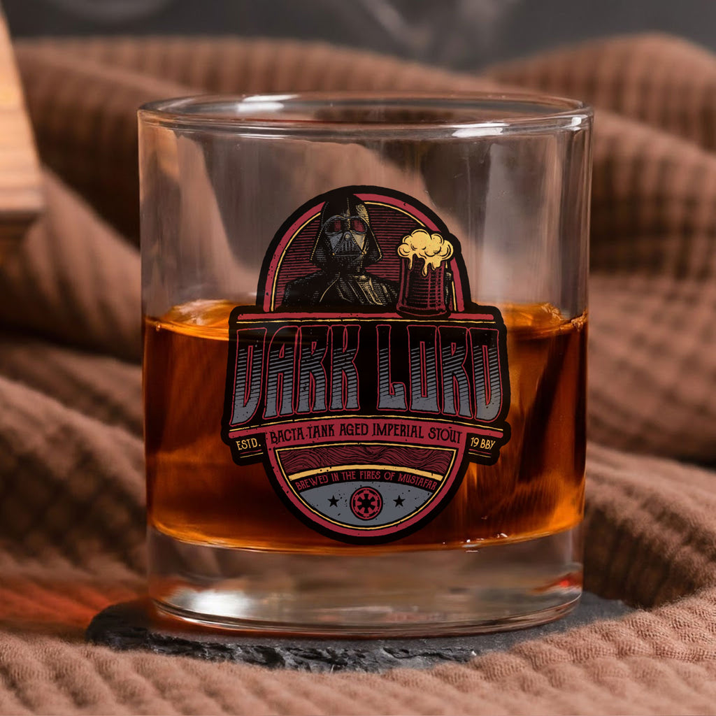 Dark Lord Stout Whiskey Glass - Personalized Old Fashioned 11OZ Scotch Glass