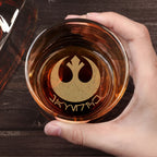 Mandalorian Moonshine Whiskey Glass - Personalized Old Fashioned 11OZ Scotch Glass