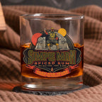 Simple Man Spiced Rum Whiskey Glass - Personalized Old Fashioned 11OZ Scotch Glass