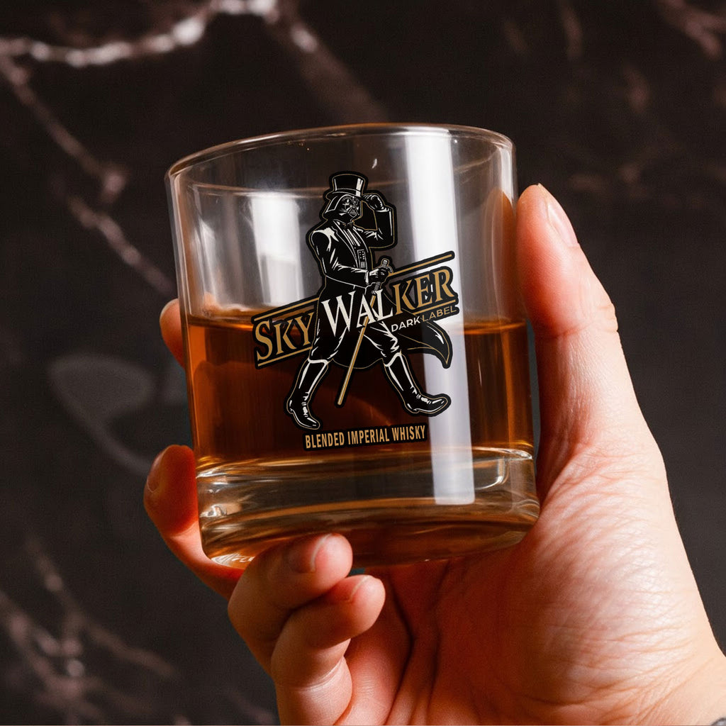 Keep Sky Walking Whiskey Glass - Personalized Old Fashioned 11OZ Scotch Glass