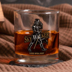 Keep Sky Walking Whiskey Glass - Personalized Old Fashioned 11OZ Scotch Glass
