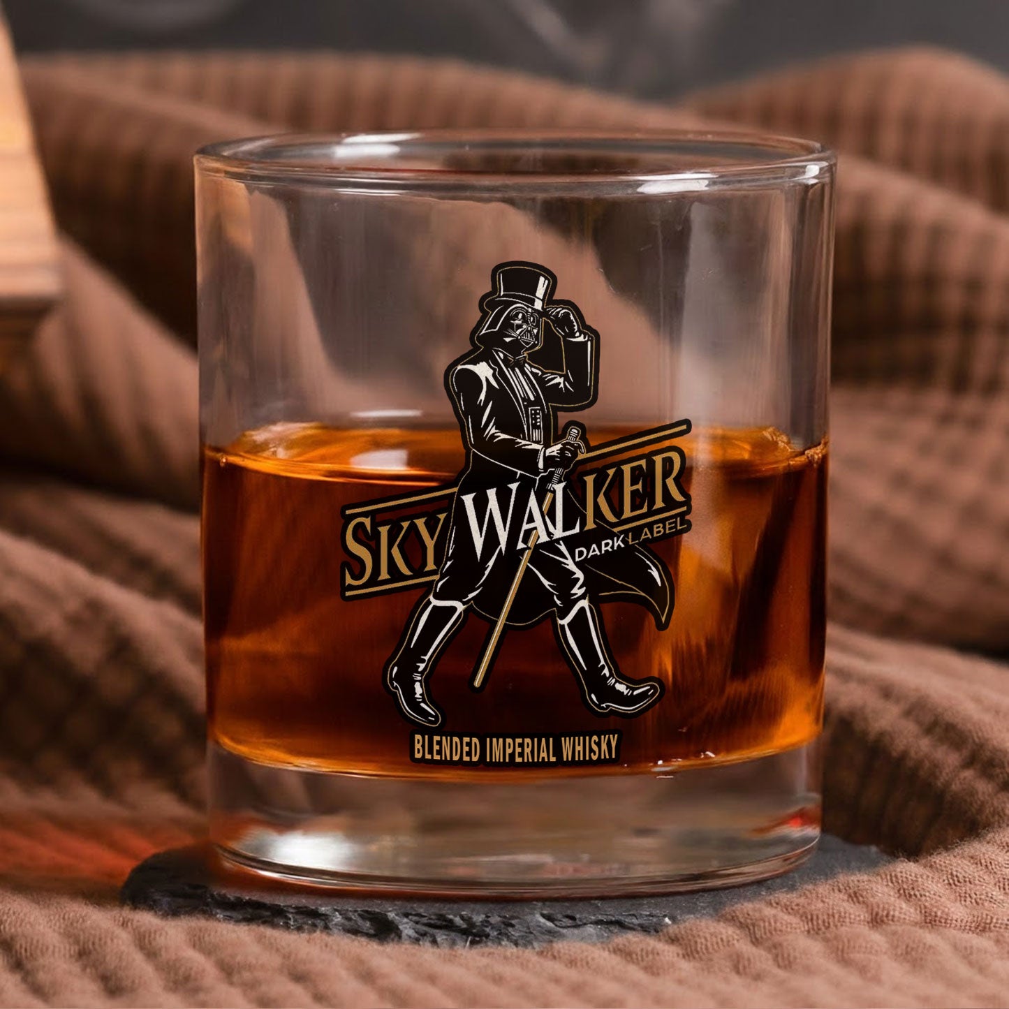 Keep Sky Walking Whiskey Glass - Personalized Old Fashioned 11OZ Scotch Glass