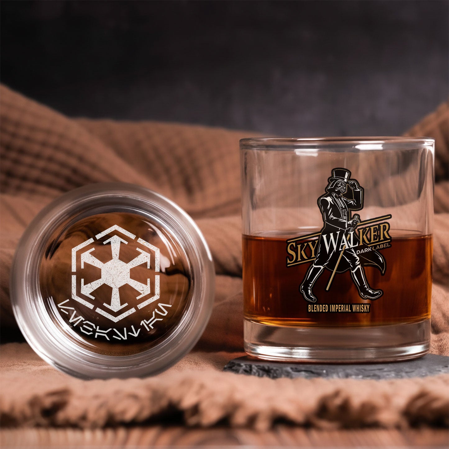 Keep Sky Walking Whiskey Glass - Personalized Old Fashioned 11OZ Scotch Glass