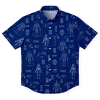 Darth Vader's Equipment Blueprint Hawaiian Shirt with Pocket - Galactic Schematic Button Down Shirt