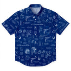 Mando Equipment Blueprint Hawaiian Shirt with Pocket - Galactic Schematic Button Down Shirt