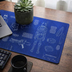 Stormtrooper Armor Blueprint Desk Mat - Galactic Office Accessory