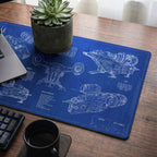 Razor Crest Blueprint Desk Mat - Star Wars Office Accessory Father's Day Gift