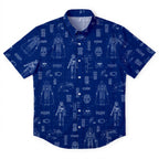 Darth Vader's Equipment Blueprint Hawaiian Shirt with Pocket - Star Wars Schematic Button Down Shirt