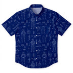 Boba Fett Equipment Blueprint Hawaiian Shirt with Pocket - Galactic Schematic Button Down Shirt