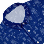 Darth Vader's Equipment Blueprint Hawaiian Shirt with Pocket - Star Wars Schematic Button Down Shirt