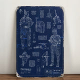 Bounty Hunter Equipments Blueprint Vintage Metal Sign - Vintage Home Decor Gifts for Fans