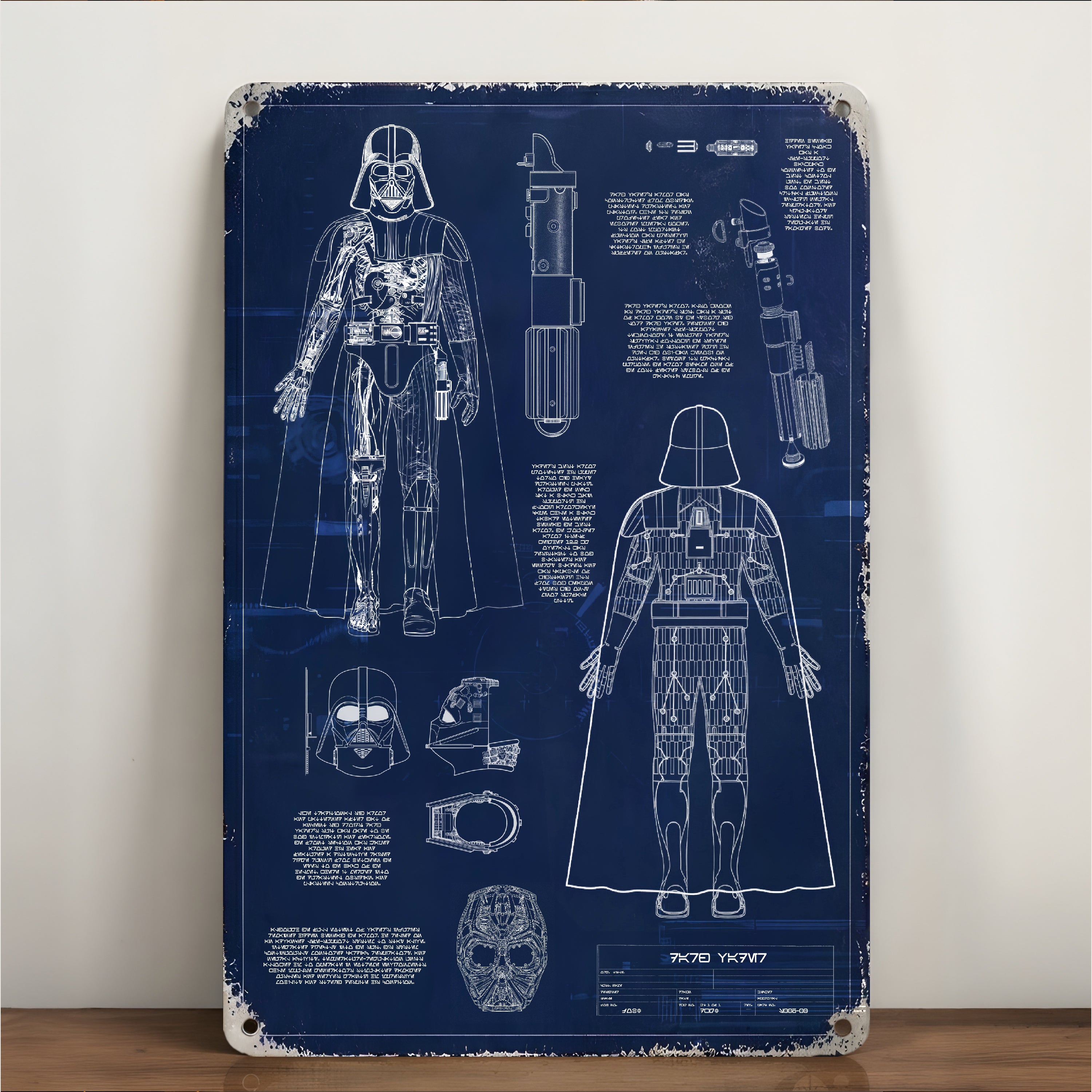 Sith Lord Equipments Blueprint Vintage Metal Sign - Vintage Home Decor Gifts for Fans