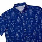 Darth Vader's Equipment Blueprint Hawaiian Shirt with Pocket - Star Wars Schematic Button Down Shirt