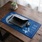 Death Star Blueprint Desk Mat - Star Wars Office Accessory Father's Day Gift