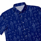 Boba Fett Equipment Blueprint Hawaiian Shirt with Pocket - Star Wars Schematic Button Down Shirt