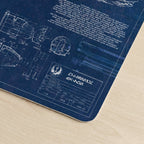 Millennium Falcon Blueprint Desk Mat - Star Wars Office Accessory Father's Day Gift