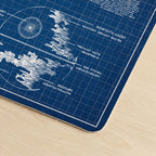 Death Star Blueprint Desk Mat - Star Wars Office Accessory Father's Day Gift