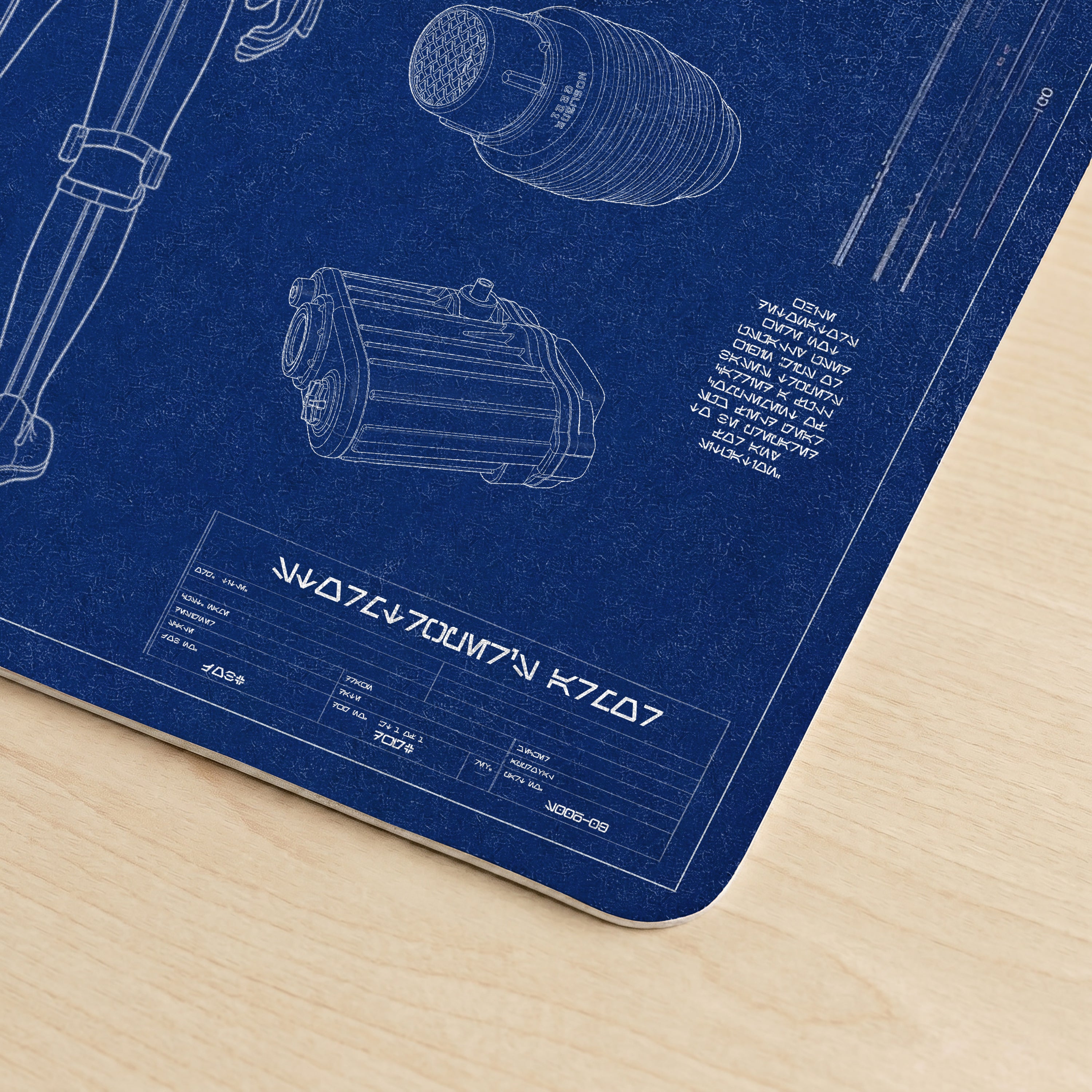 Stormtrooper Armor Blueprint Desk Mat - Galactic Office Accessory