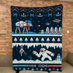 AT-AT & Wampa Blanket - Galactic Christmas Gift for Fans